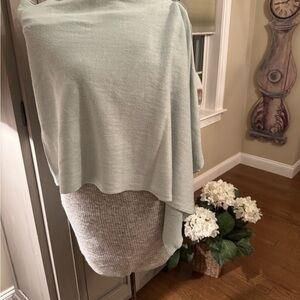 Mint Green knit buttoned Wrap